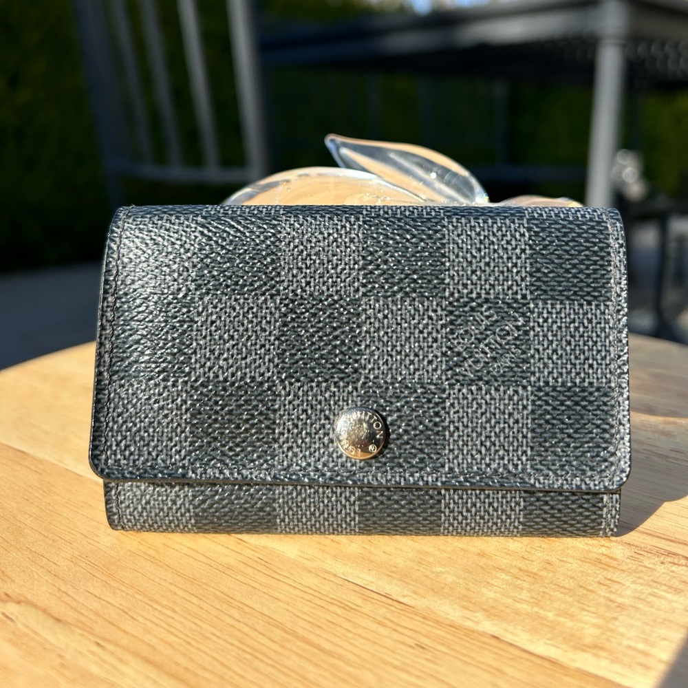 Louis Vuitton Damier Graphite 6 ring multi cles key holder unisex mens / women